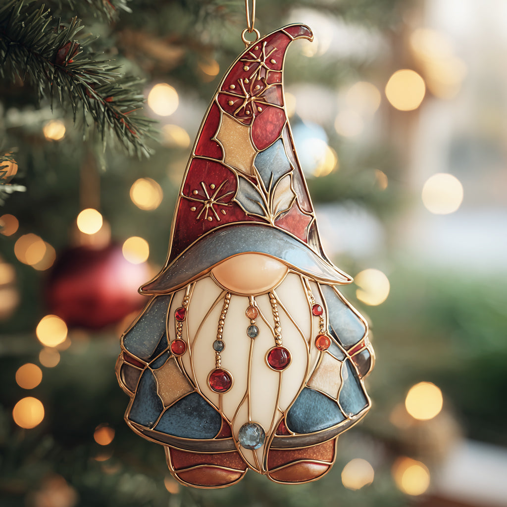 Cozy Lantern Gnome Mica Ornament NCU0HT064