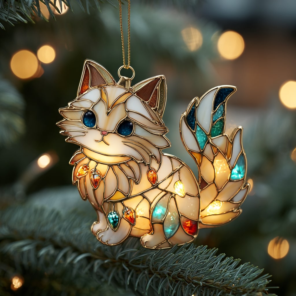 Cozy Catmas Mica Ornament NCU0NL139