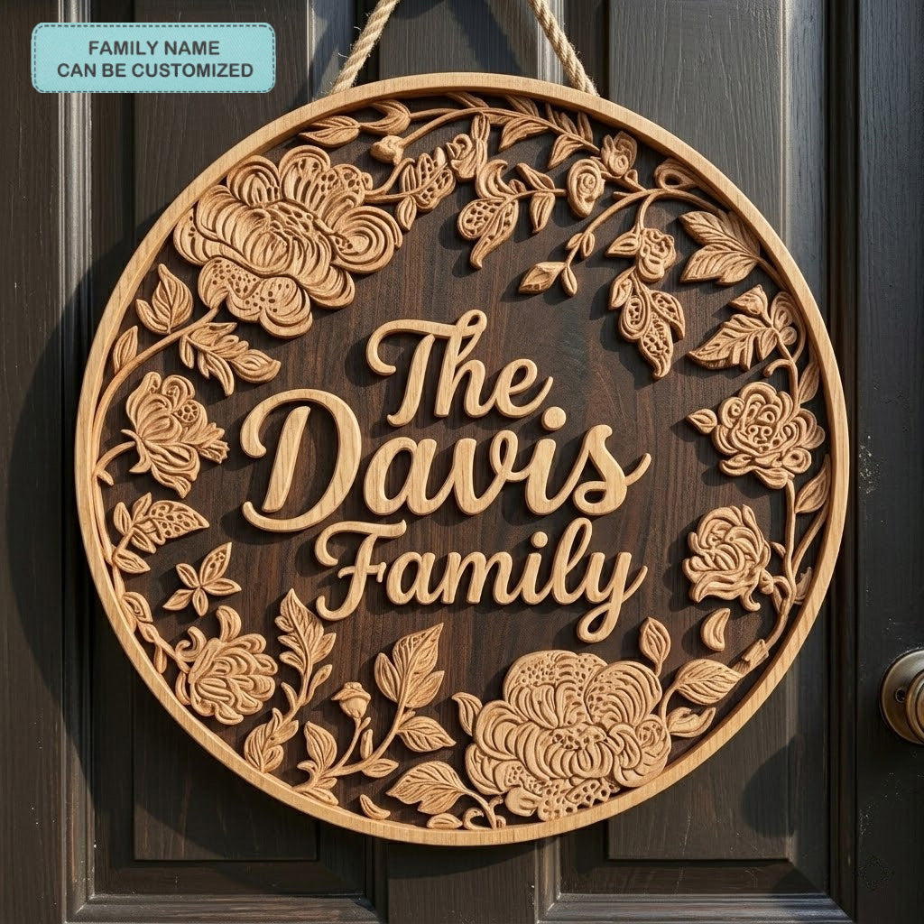 Cozy Clan Welcome Personalized Custom Door Sign AGC0VL026