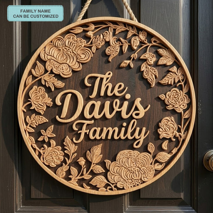 Cozy Clan Welcome Personalized Custom Door Sign AGC0VL026