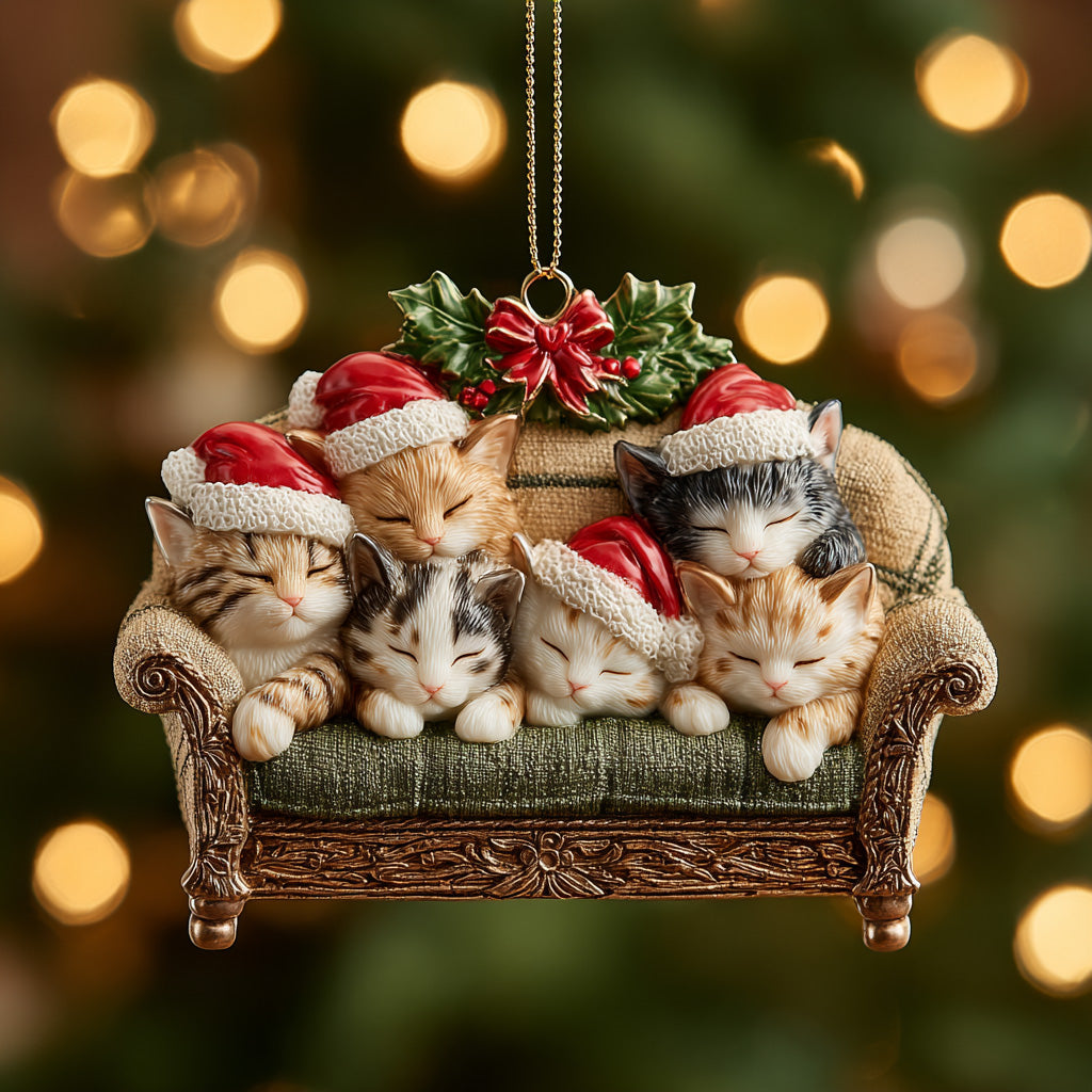 Cozy Kitten Seat Mica Ornament NCU0DH224