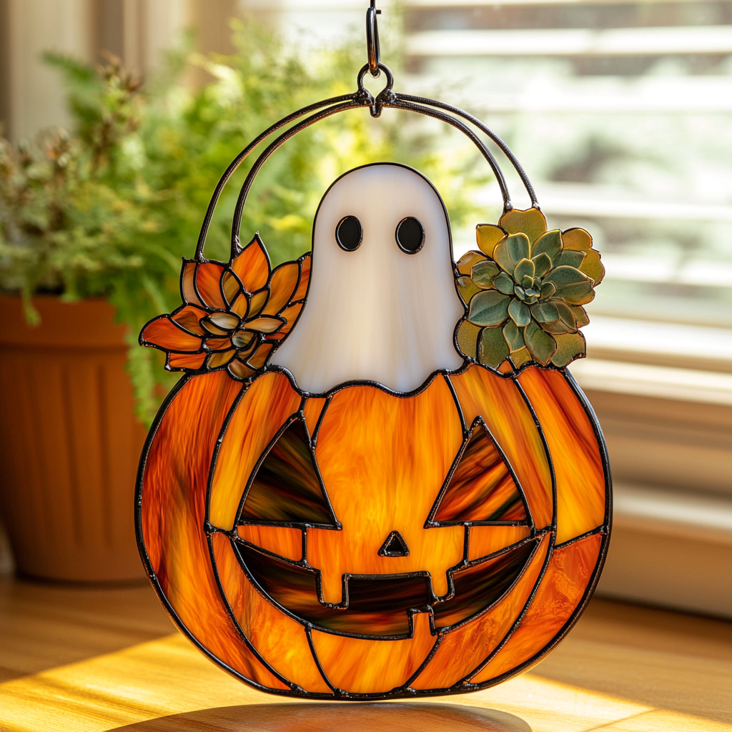 Creepy Pumpkin Patch - Window Hanging Suncatcher NCU0PD086