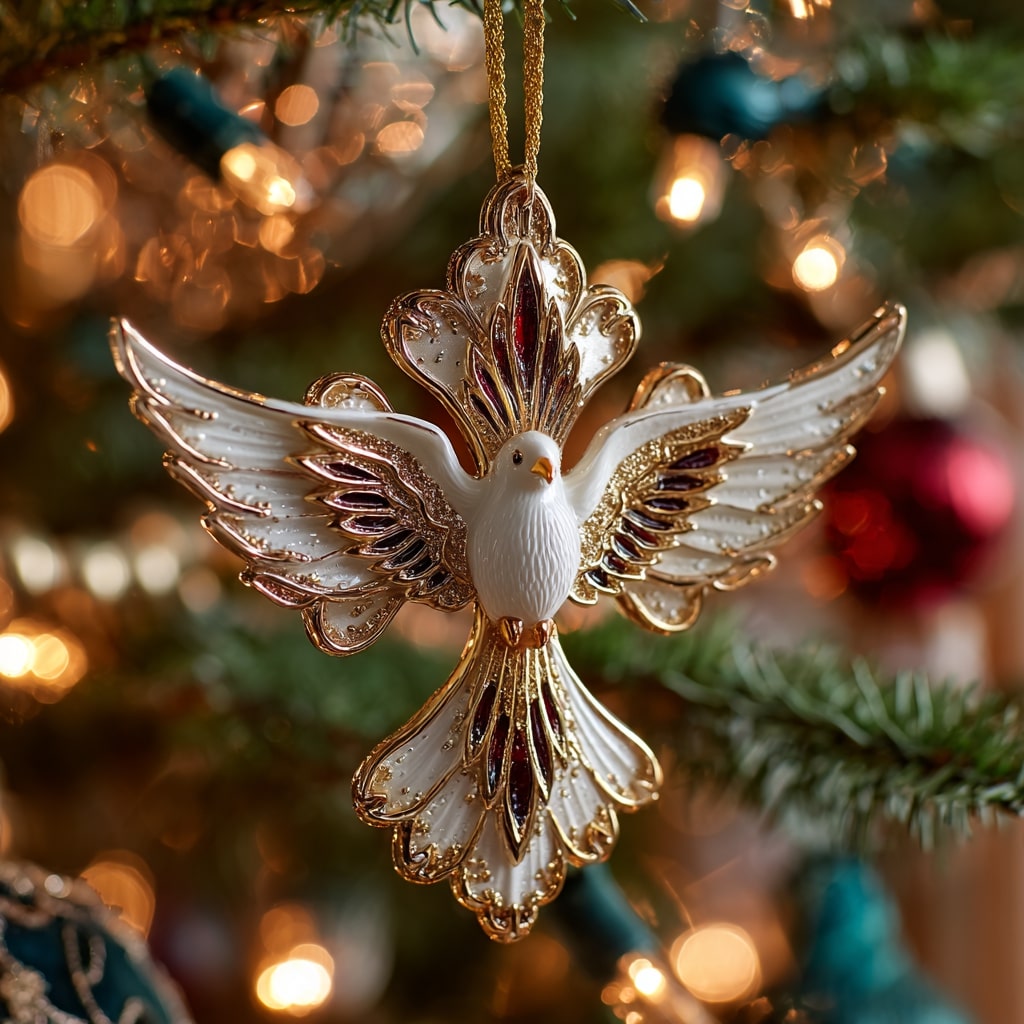 Dove Cross Mica Ornament NCU0NL170