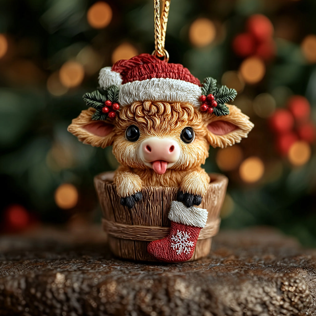Festive Farm Friend Mica Ornament NCU0DH198