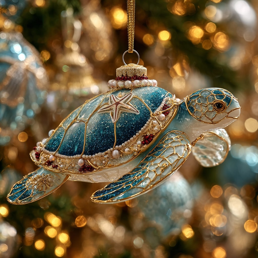 Festive Flipper Mica Ornament NCU0NL115