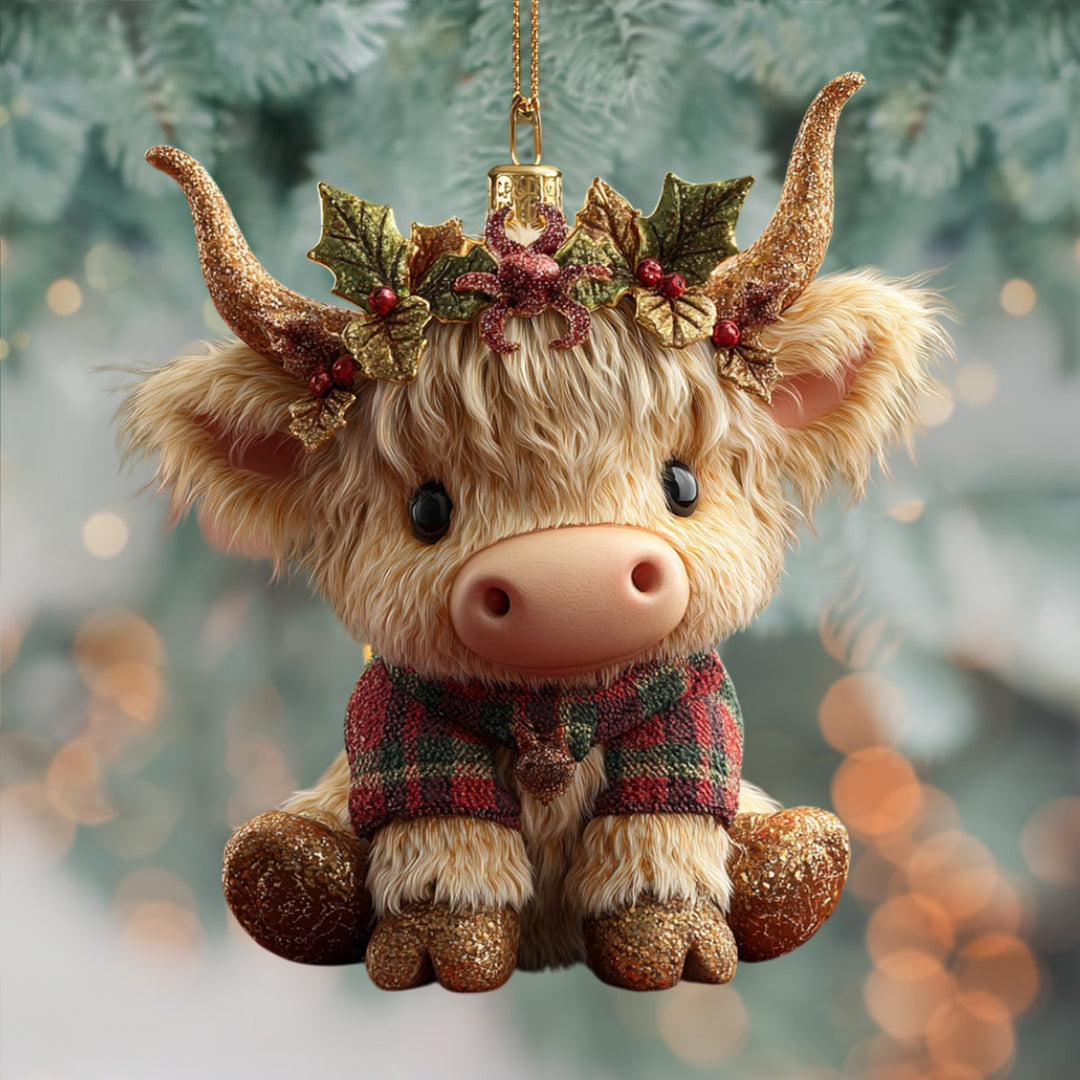 Festive Moo Mica Ornament NCU0NL151