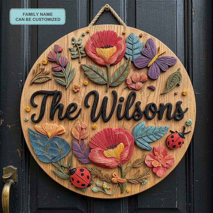Garden Nameplate Personalized Custom Door Sign AGC0VL029