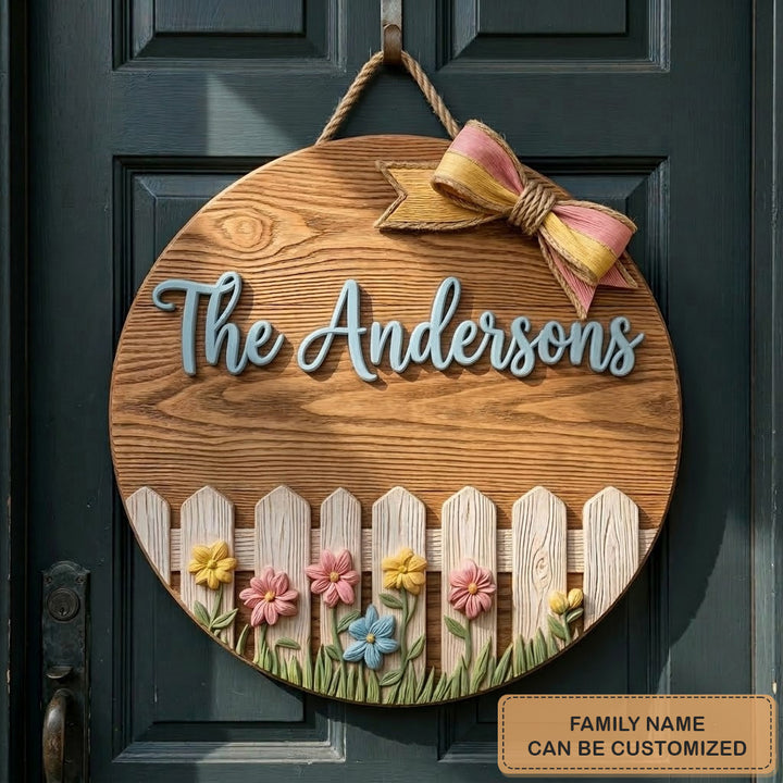Garden Picket Personalized Custom Door Sign AGC0VL060