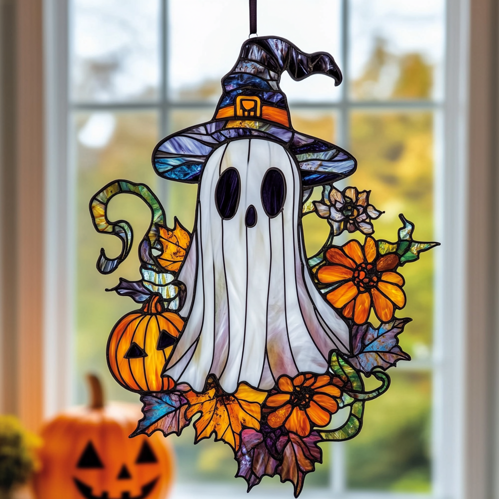 Ghoulish Haunted Ghost - Window Hanging Suncatcher NCU0PD135