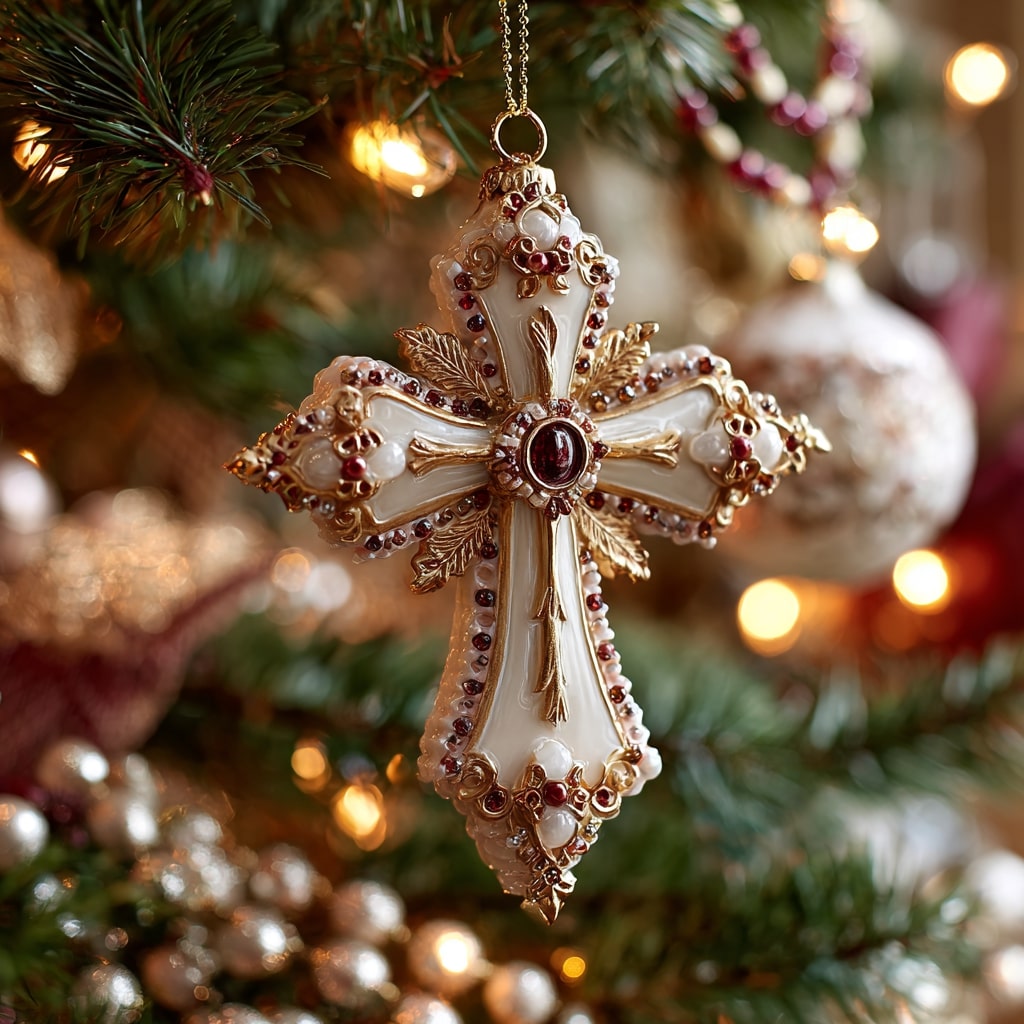 Glory Cross Mica Ornament NCU0NL172