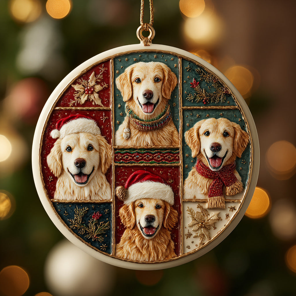 Golden Family Ceramic Ornament NCU0DH246