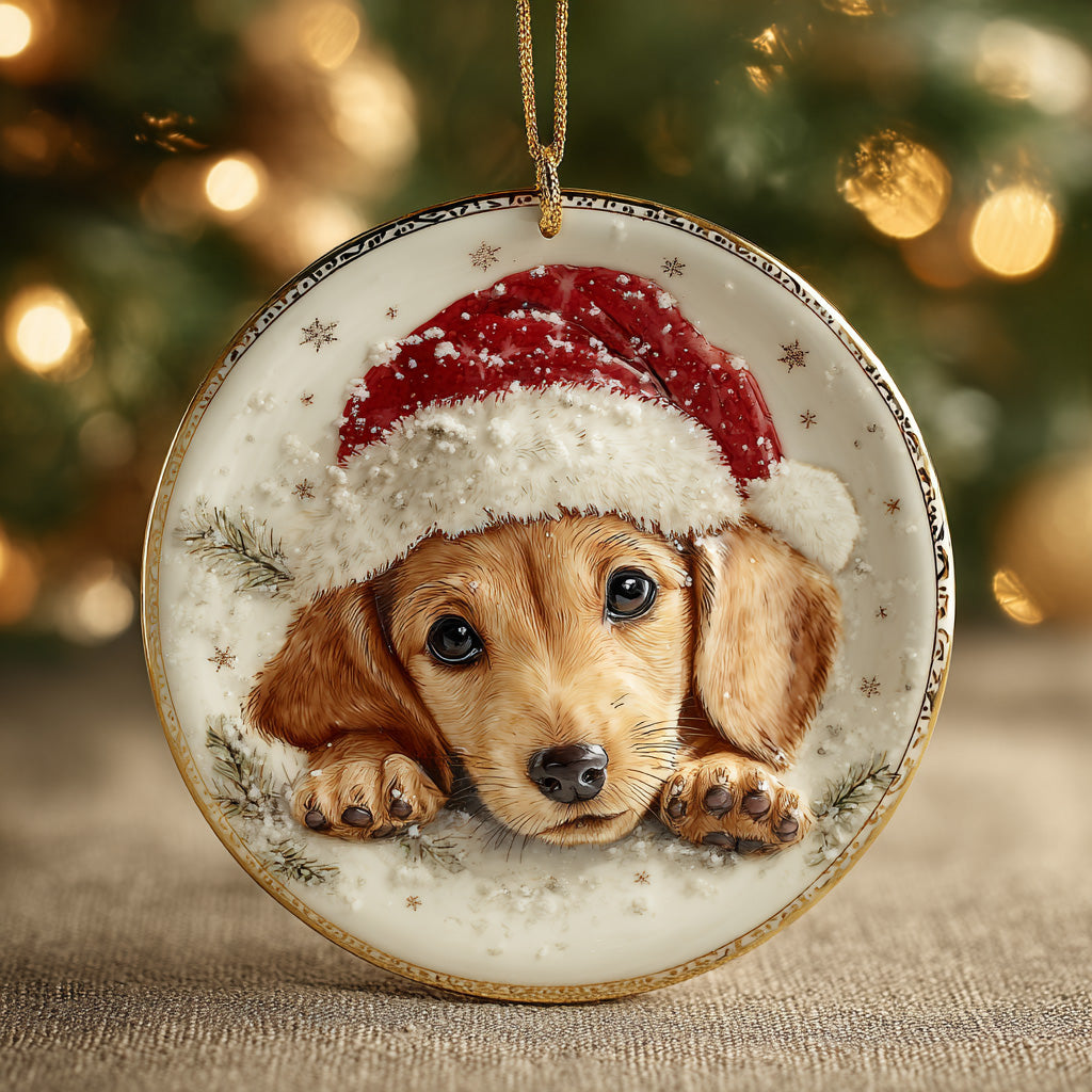 Golden Fur Friend Ceramic Ornament NCU0DH231