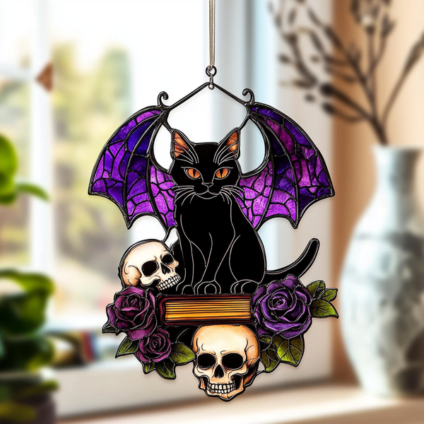 Cat Skull Suncatcher good