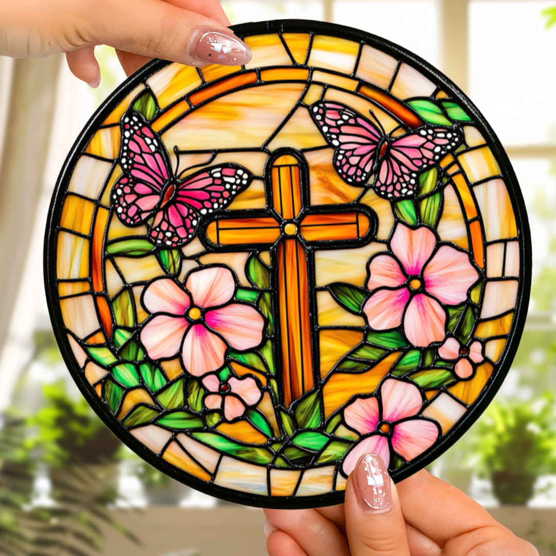 Graceful Cross - Window Hanging Suncatcher NCU0VL010