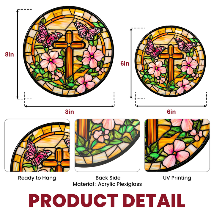 Graceful Cross - Window Hanging Suncatcher NCU0VL010