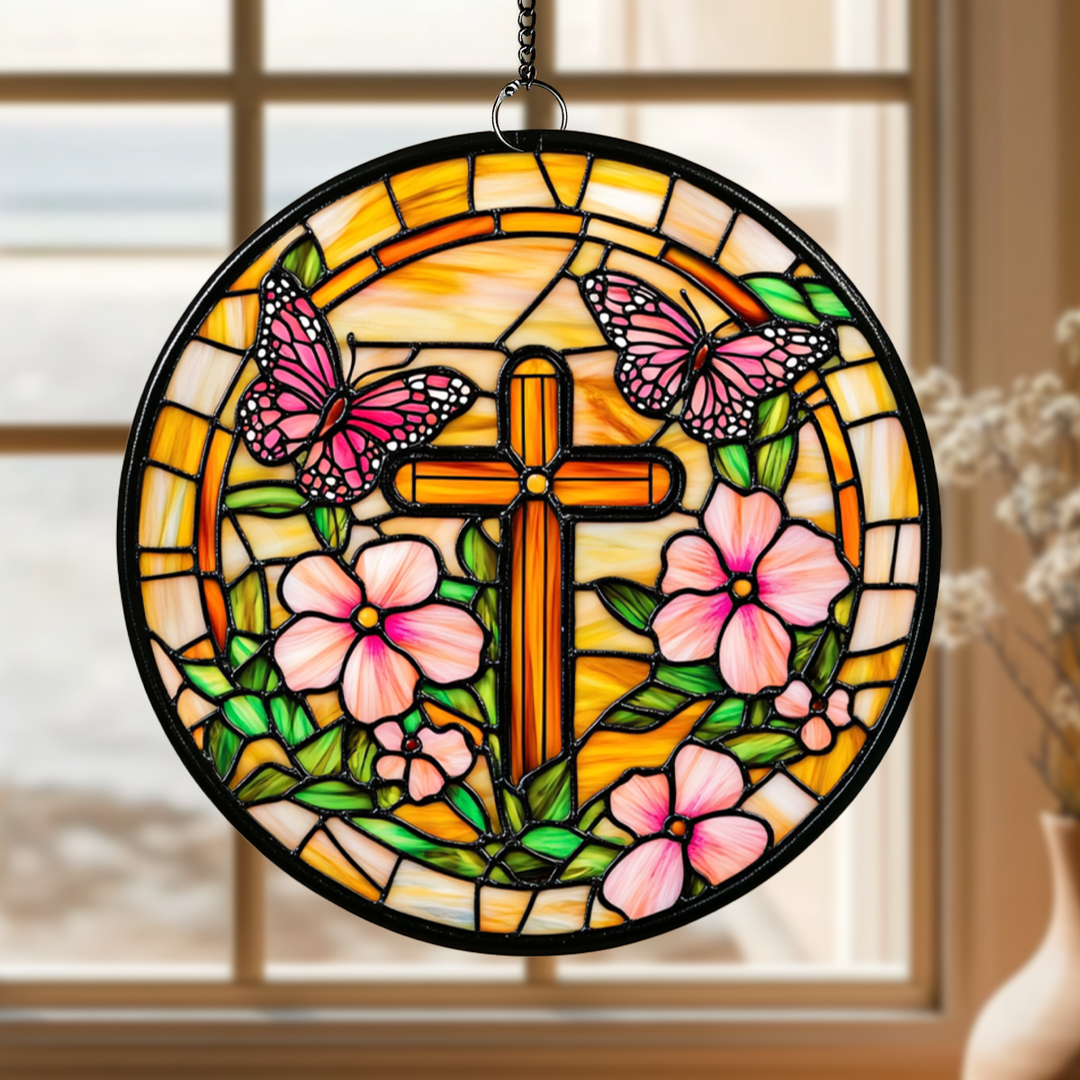 Graceful Cross - Window Hanging Suncatcher NCU0VL010