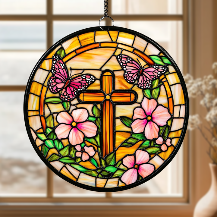 Graceful Cross - Window Hanging Suncatcher NCU0VL010