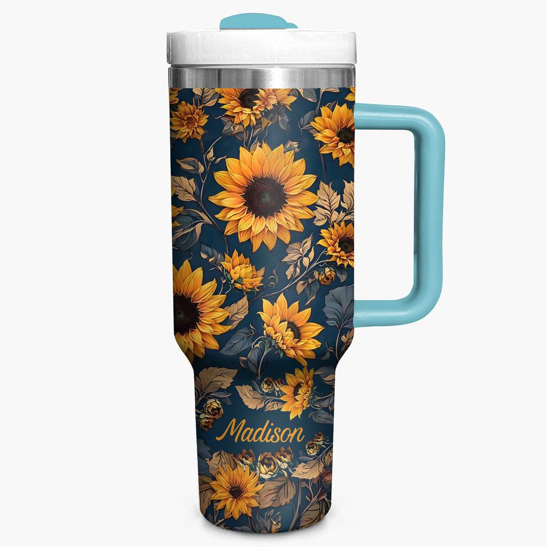 Sunflower - Tumbler With Handle - Gift For Sunflower lover - NCU0DV006