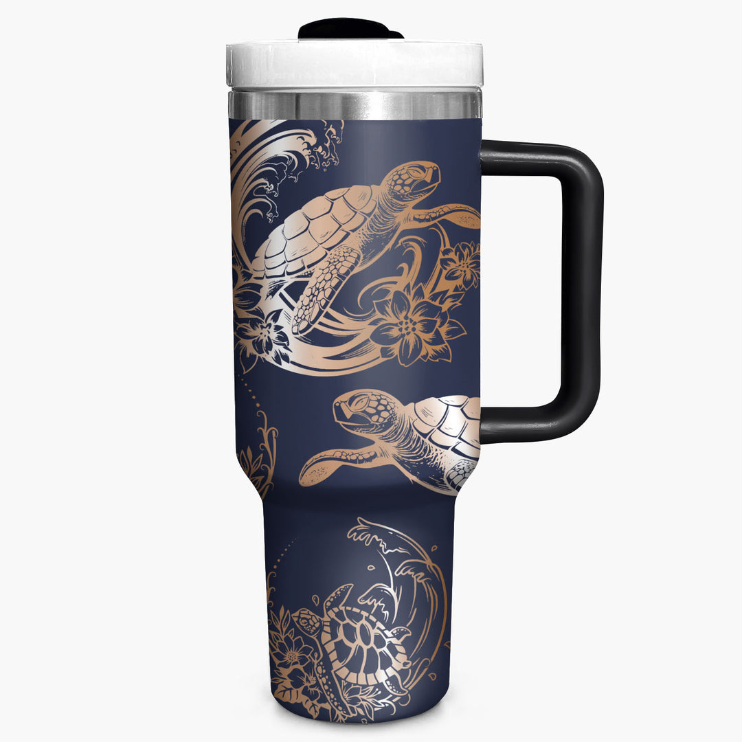 Hawaiian Turtles - Tumbler with Handle - Gift For Turtles Lovers - NCU0DV063