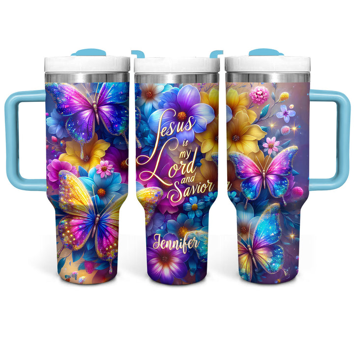 Jesus Is My Lord And Savior - Personalized Tumbler with Handle - Gift For Christian - NCU0DV061
