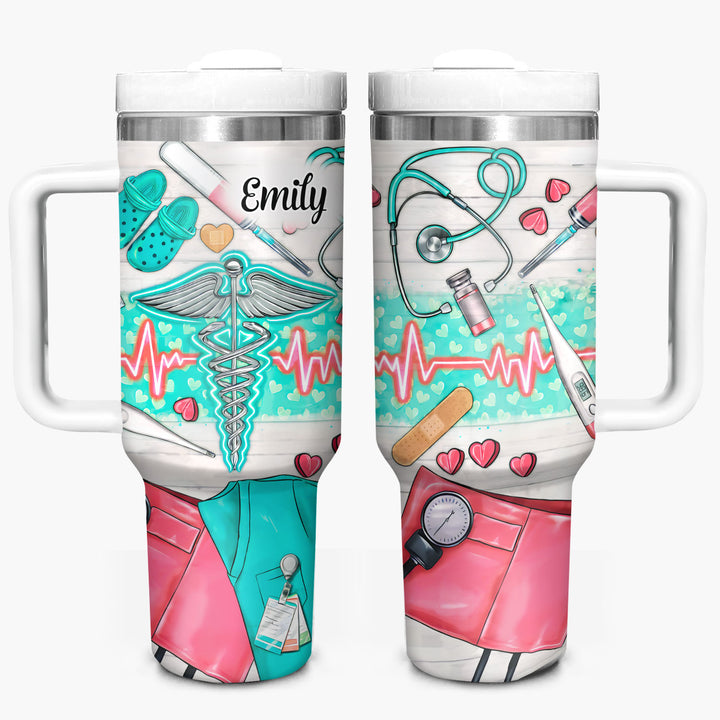 Nurse's Lifeline - Tumbler with Handle - NCU0TT025
