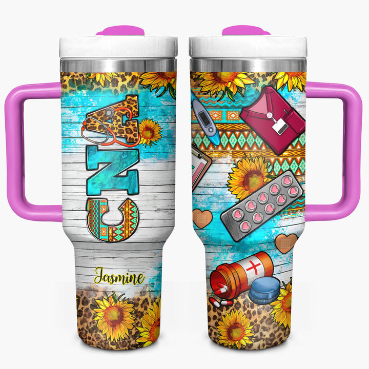 Certified Nursing Assistant - Personalized Tumbler with Handle - Gift for Nurses - NCU0DV062