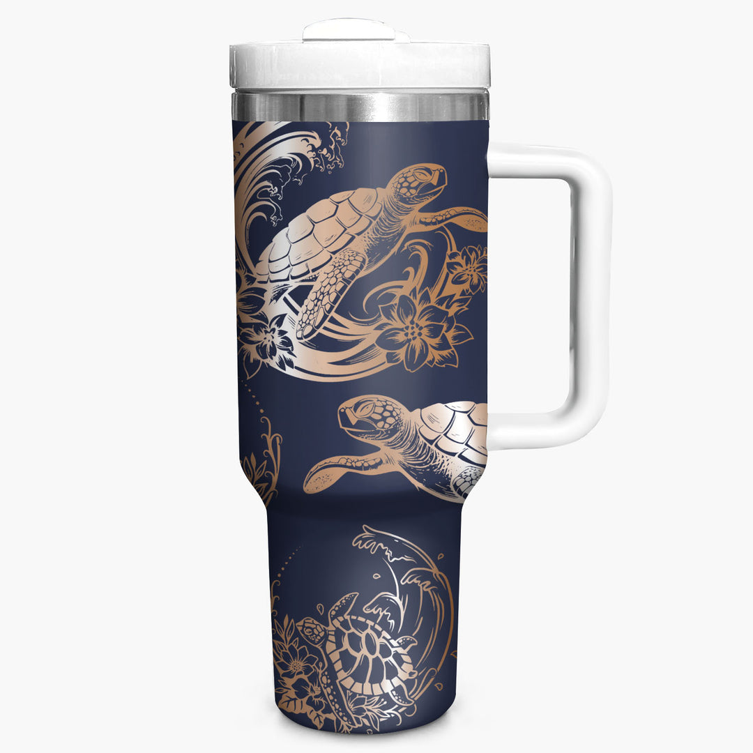 Hawaiian Turtles - Tumbler with Handle - Gift For Turtles Lovers - NCU0DV063