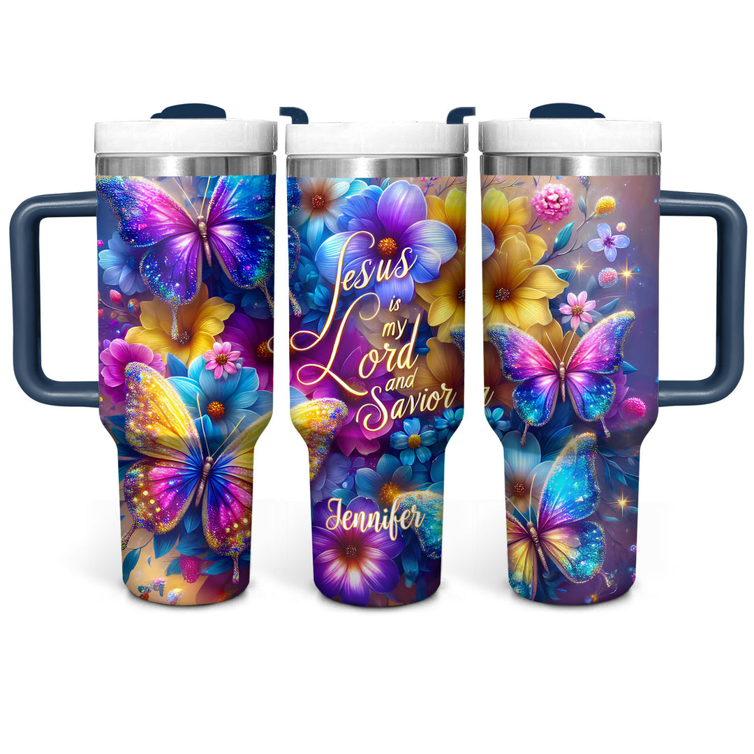 Jesus Is My Lord And Savior - Personalized Tumbler with Handle - Gift For Christian - NCU0DV061