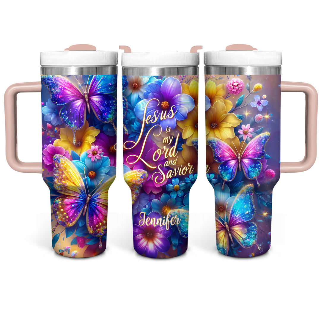 Jesus Is My Lord And Savior - Personalized Tumbler with Handle - Gift For Christian - NCU0DV061