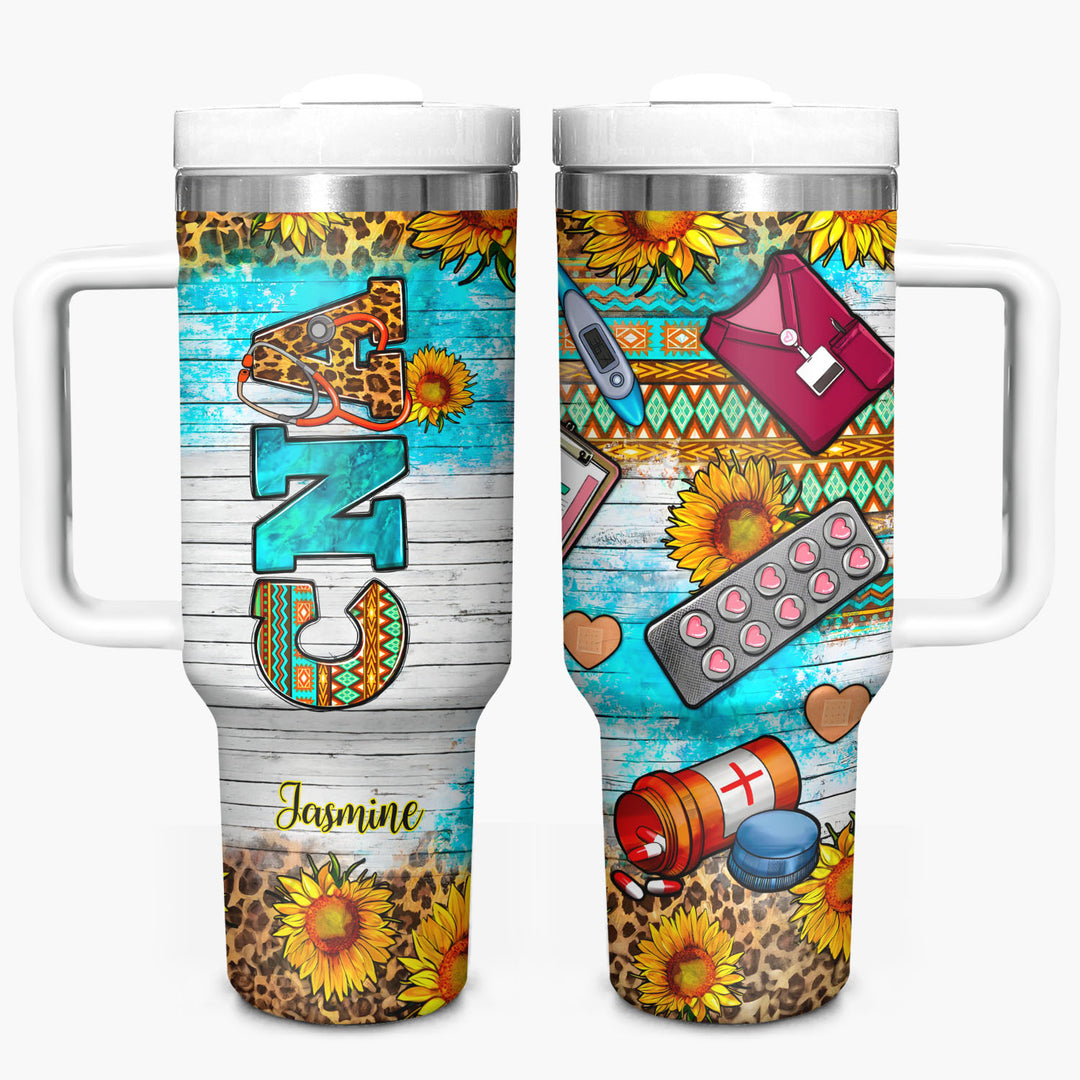 Certified Nursing Assistant - Personalized Tumbler with Handle - Gift for Nurses - NCU0DV062