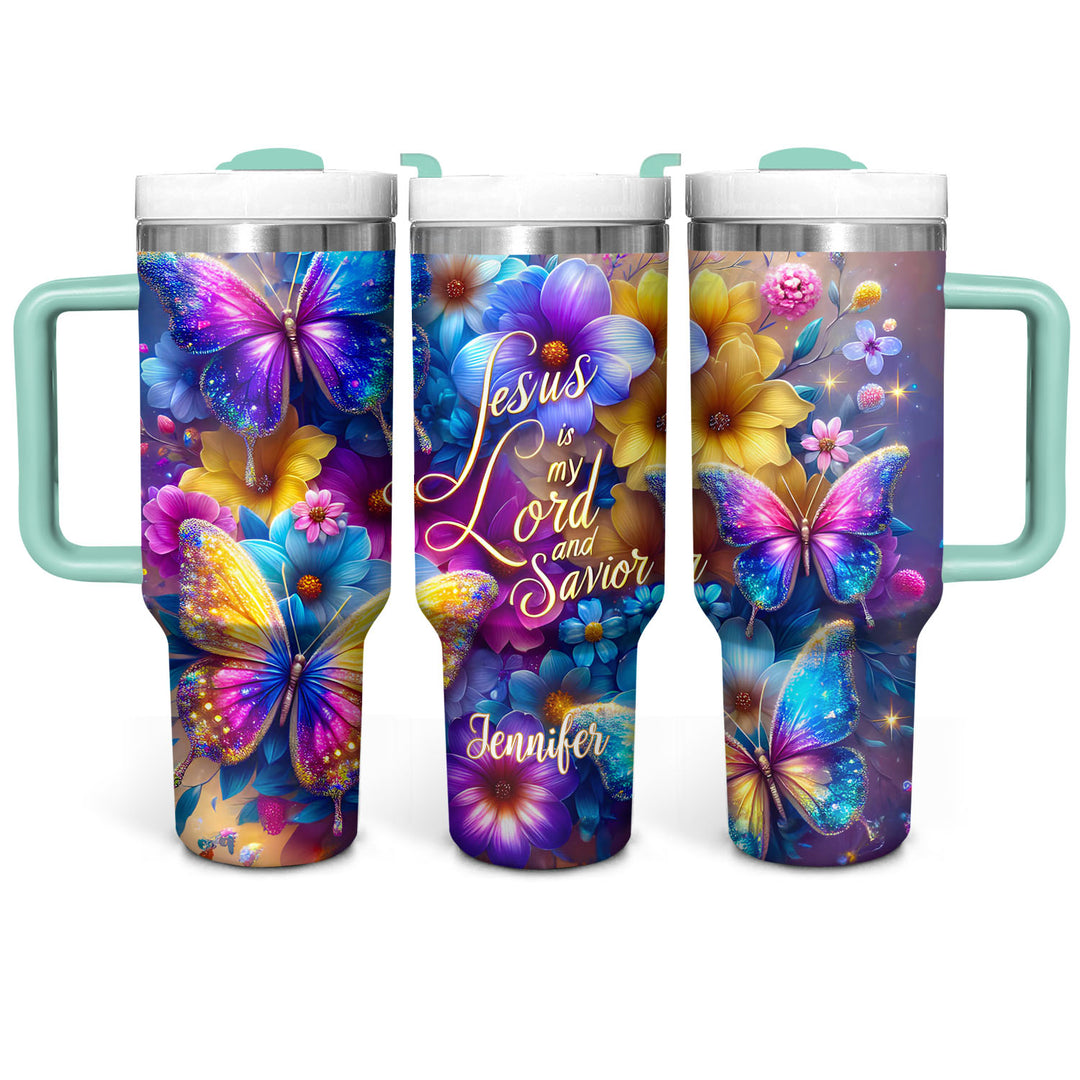 Jesus Is My Lord And Savior - Personalized Tumbler with Handle - Gift For Christian - NCU0DV061