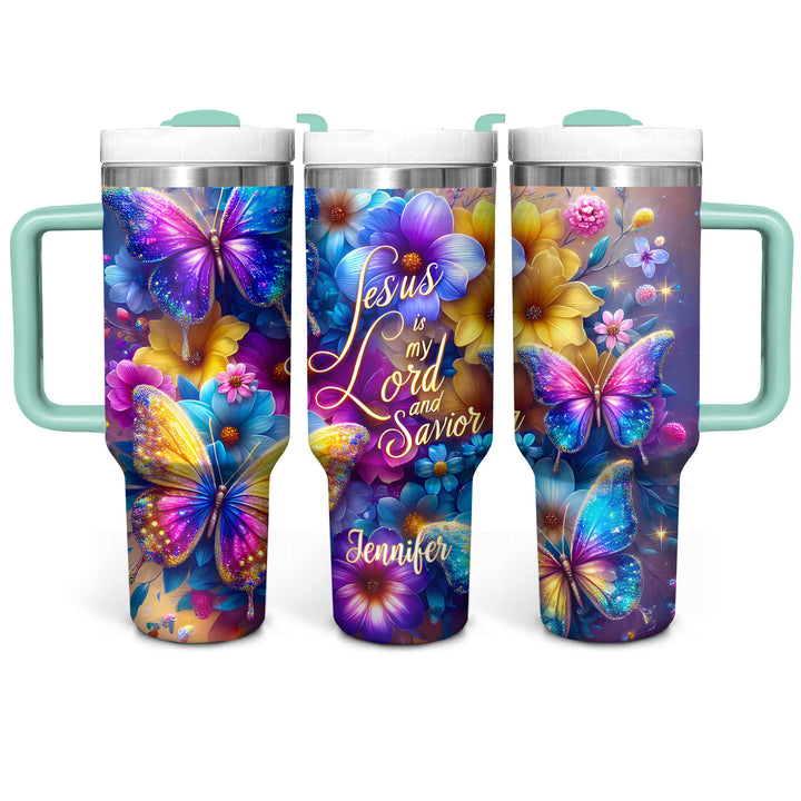Jesus Is My Lord And Savior - Personalized Tumbler with Handle - Gift For Christian - NCU0DV061
