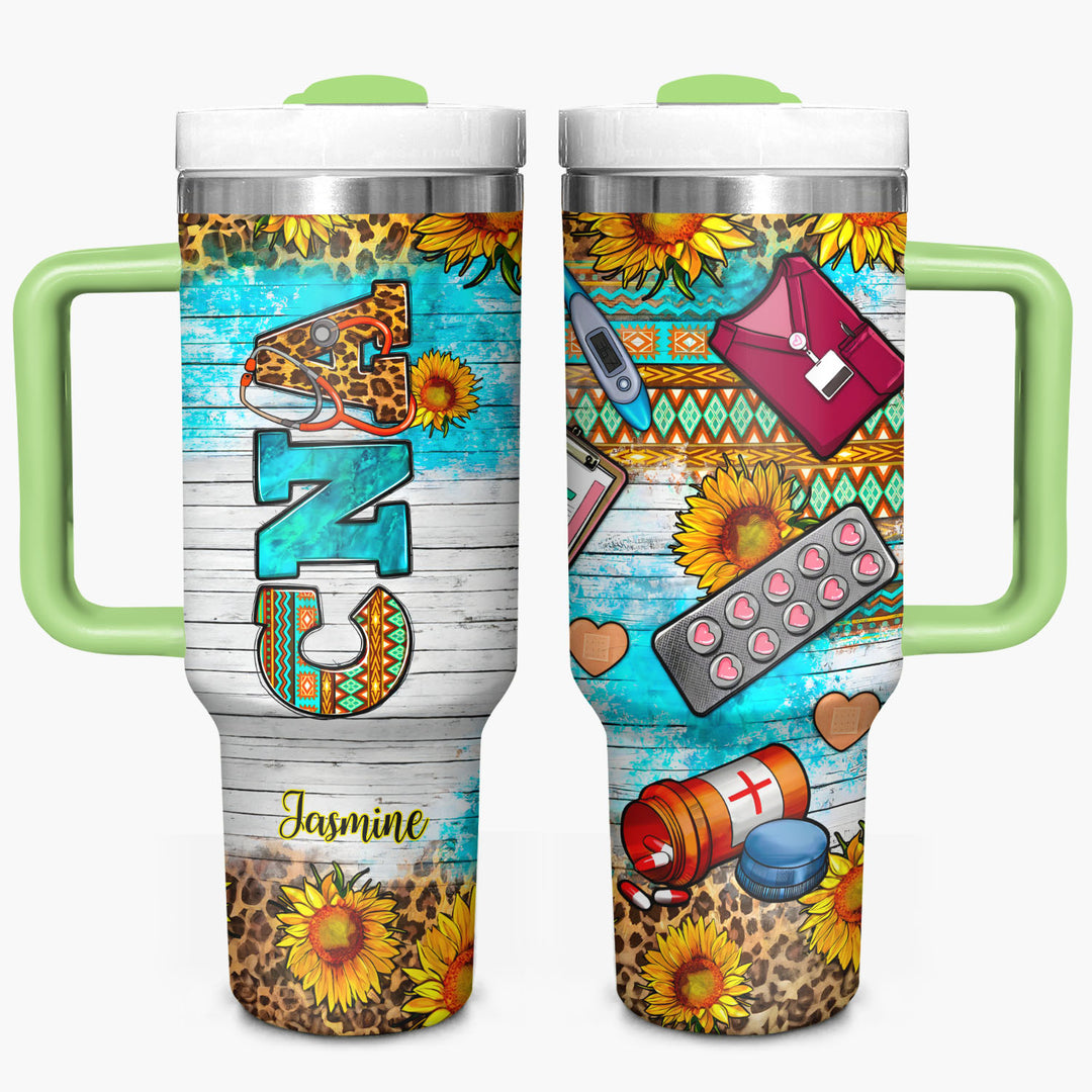 Certified Nursing Assistant - Personalized Tumbler with Handle - Gift for Nurses - NCU0DV062