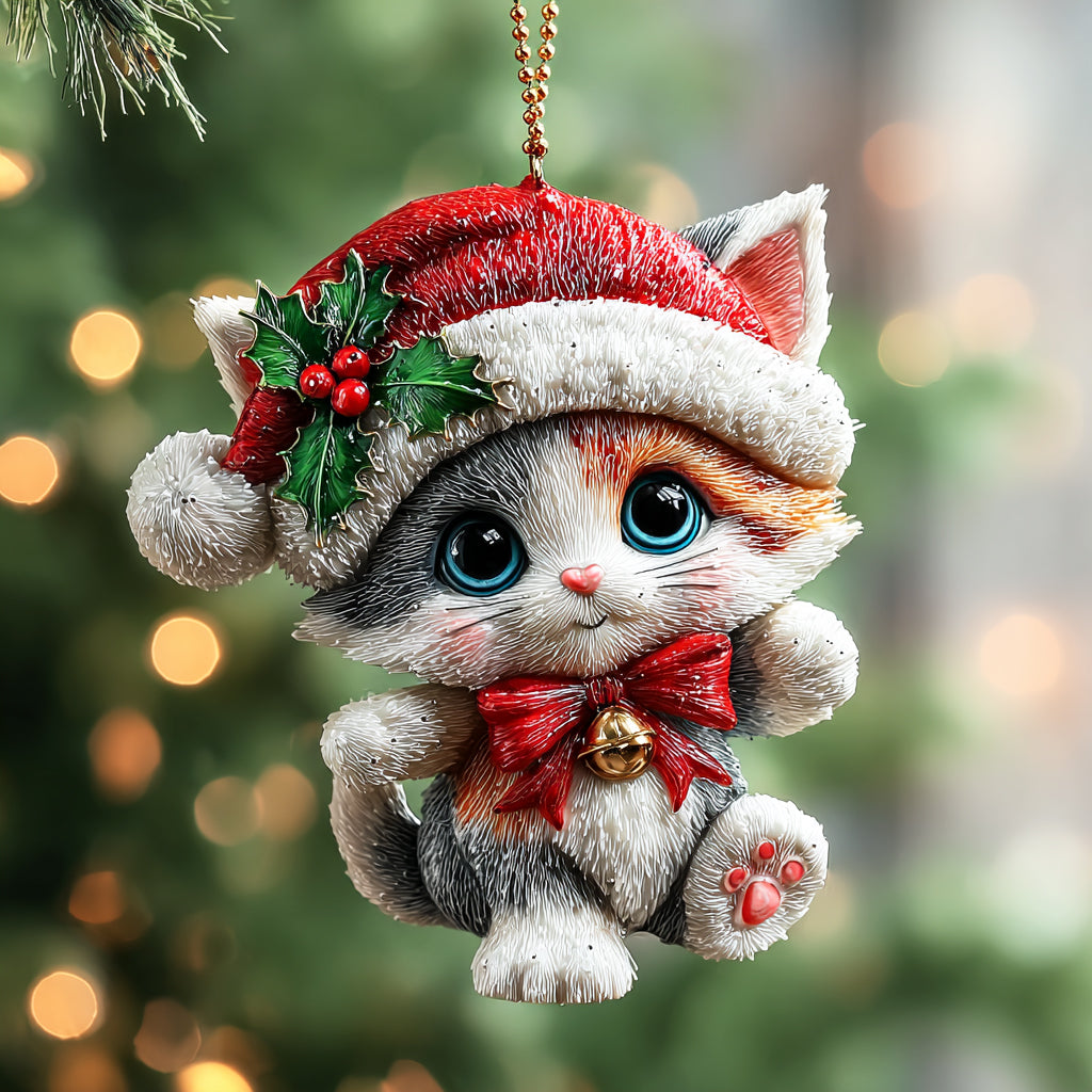 Heartwarming Kitty Bell Mica Ornament NCU0HT125