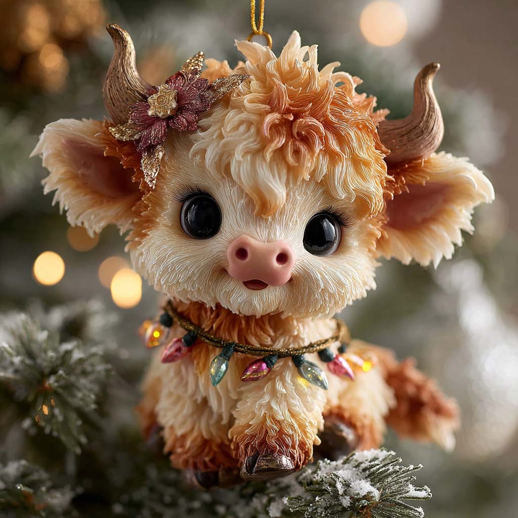 HighCow Lights Up Mica Ornament NCU0HT106