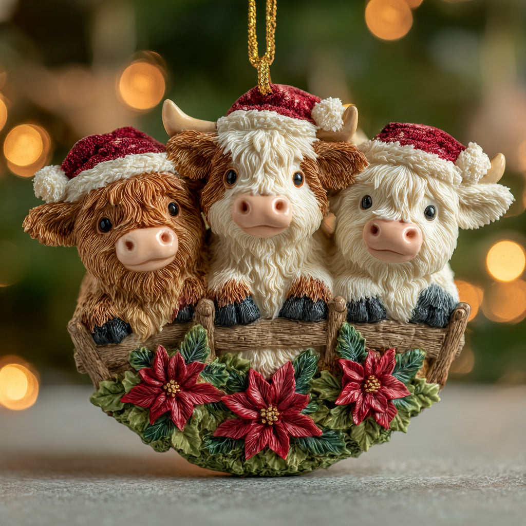 Highland Holiday Trio Mica Ornament NCU0DH194