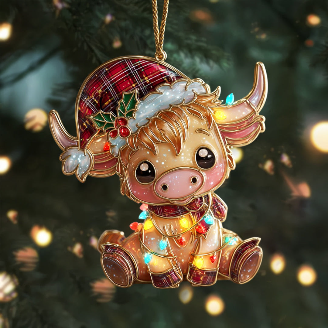 Holiday Heifer Mica Ornament NCU0NL153