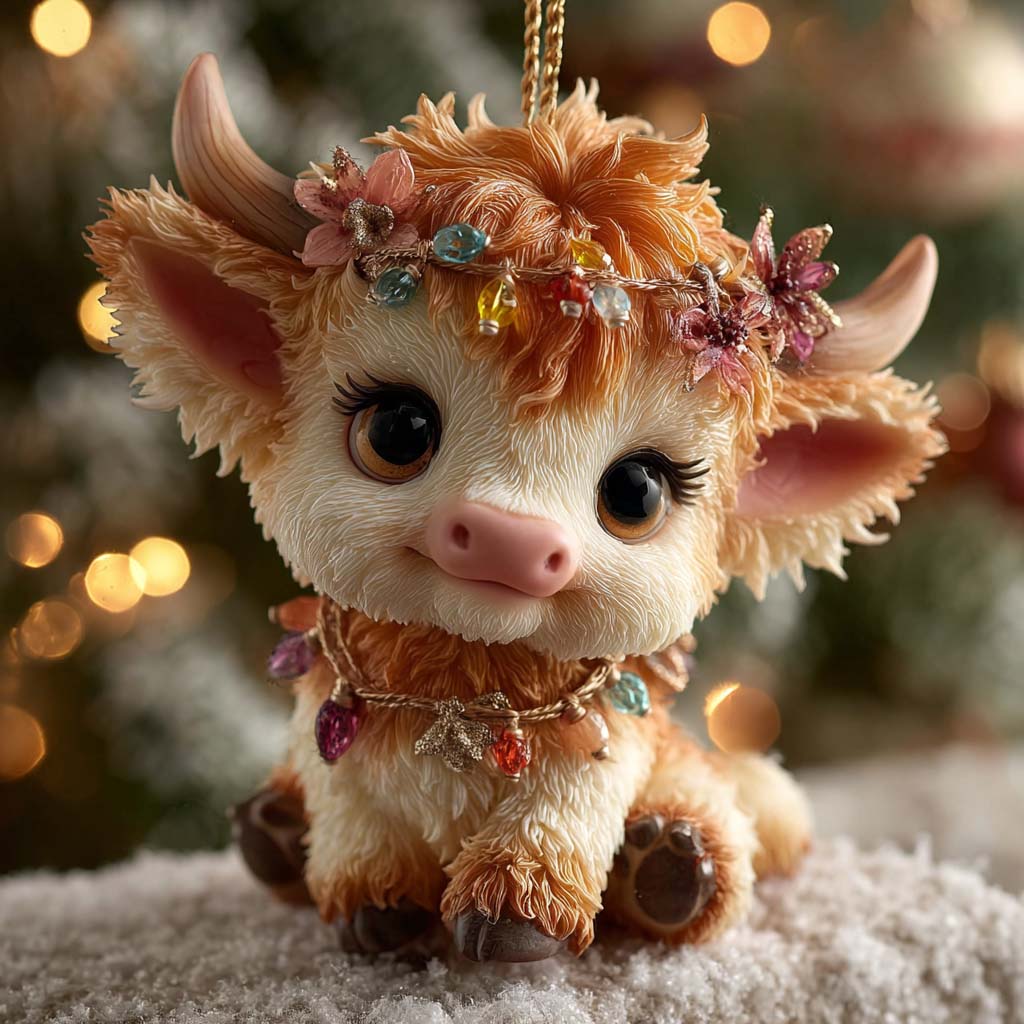 Holiday Moo-Light Mica Ornament NCU0HT105