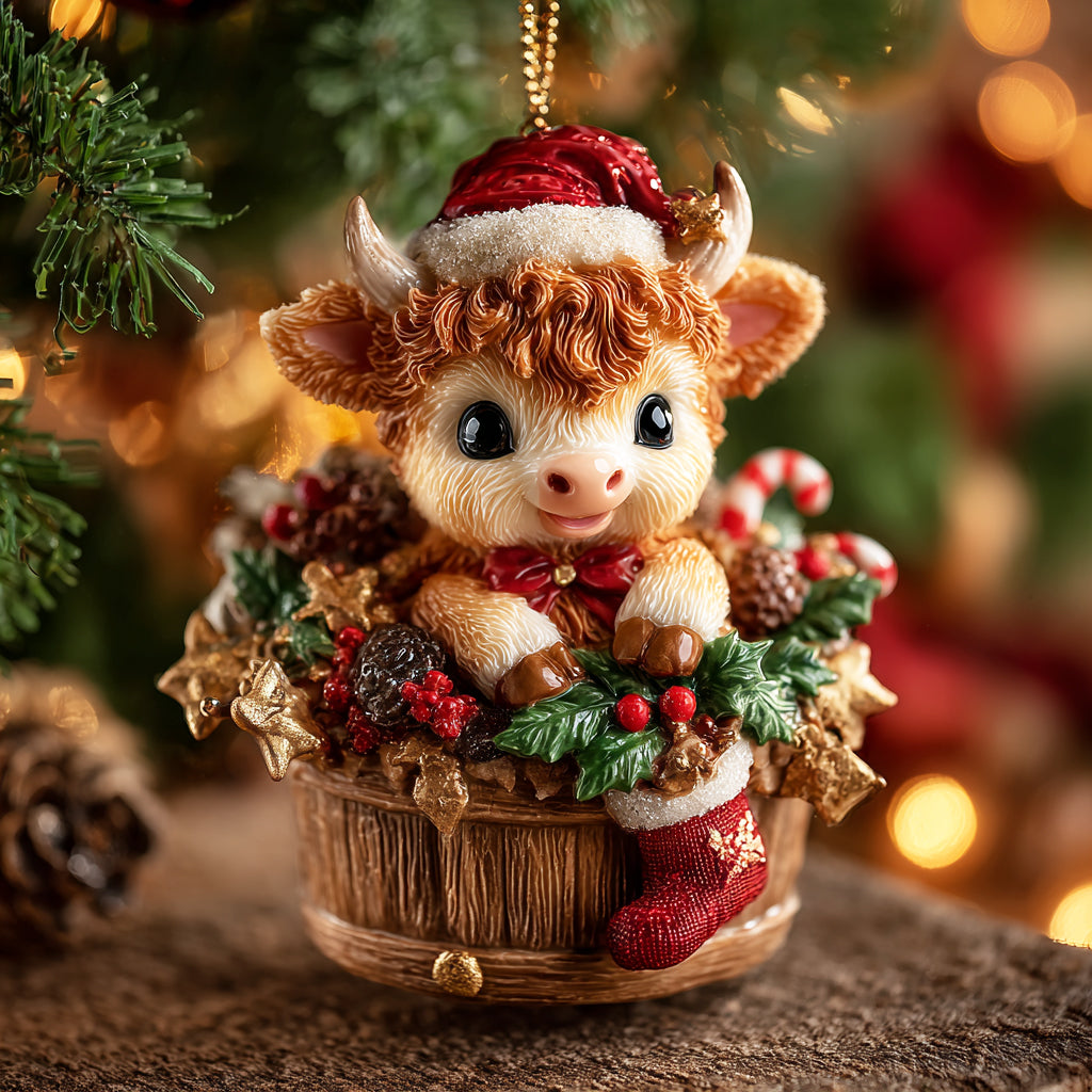 Holly Moo Mica Ornament NCU0HT059