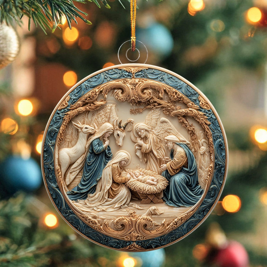 Holy Family Mica Ornament NCU0NL182