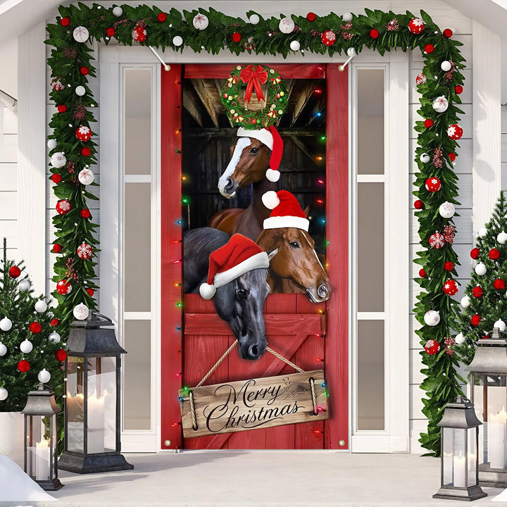 Horse Family Delight Door Cover NCU0DV105