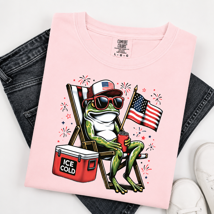 Ice Cold Frog 4th of July T-Shirt - America 250th Anniversary Gifts For History Lovers, Teachers, Dad NCU0VL105