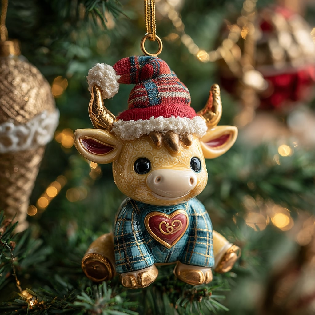 Jolly Cow Mica Ornament NCU0NL149