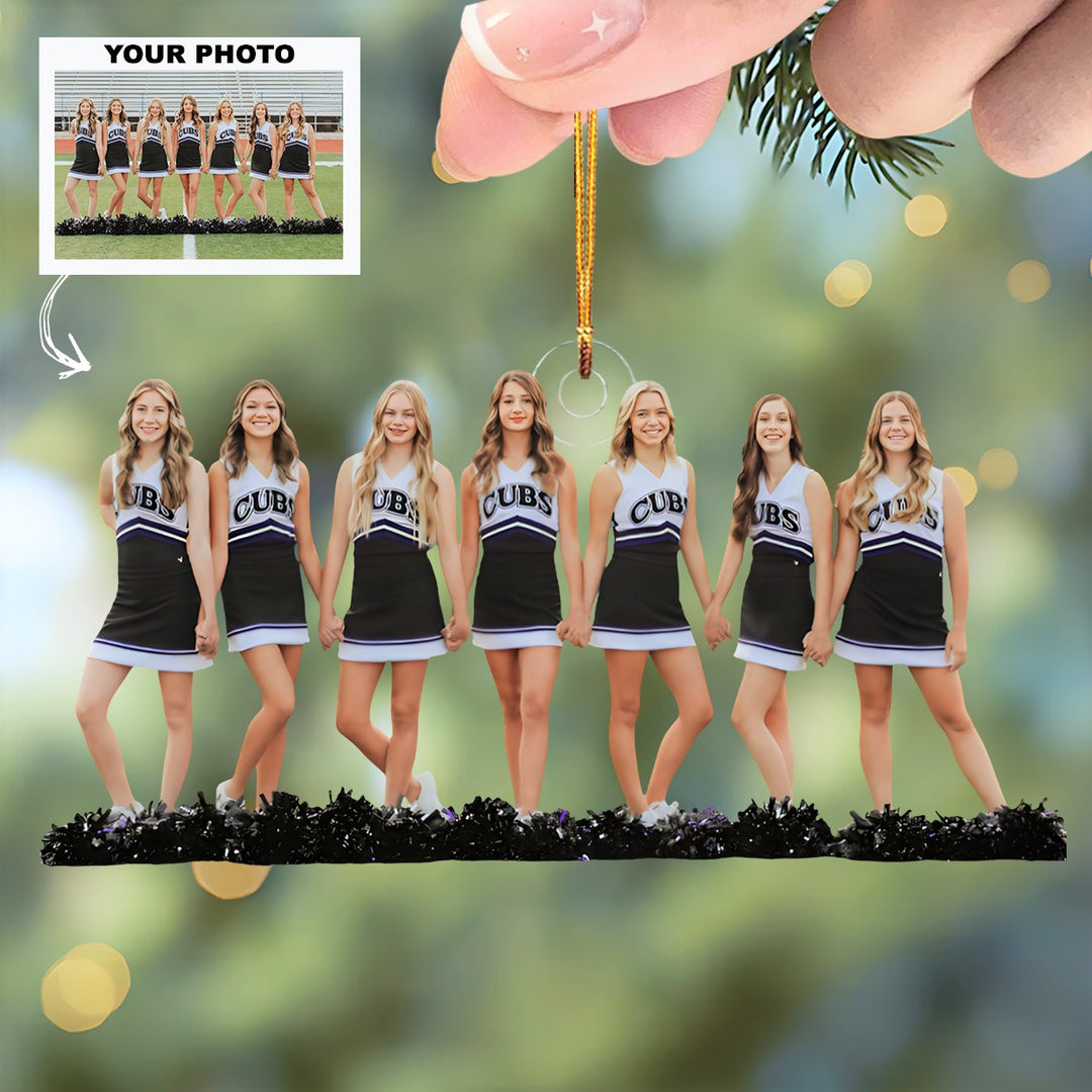 Cheer Shine - Personalized Photo Mica Ornament - Customized Your Photo