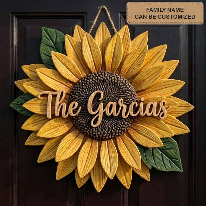 Leafy Sunshine Personalized Custom Door Sign AGC0VL049
