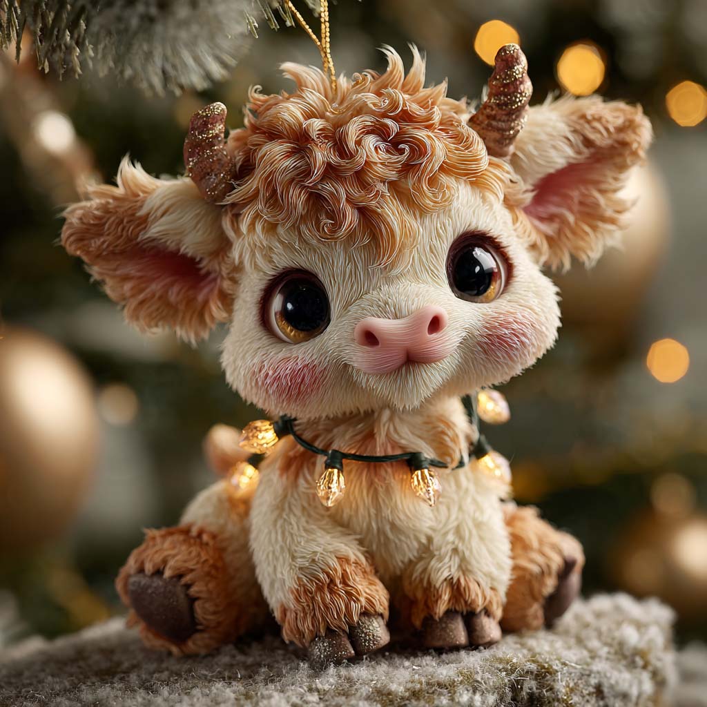 Light-Up Moo Mica Ornament NCU0HT107
