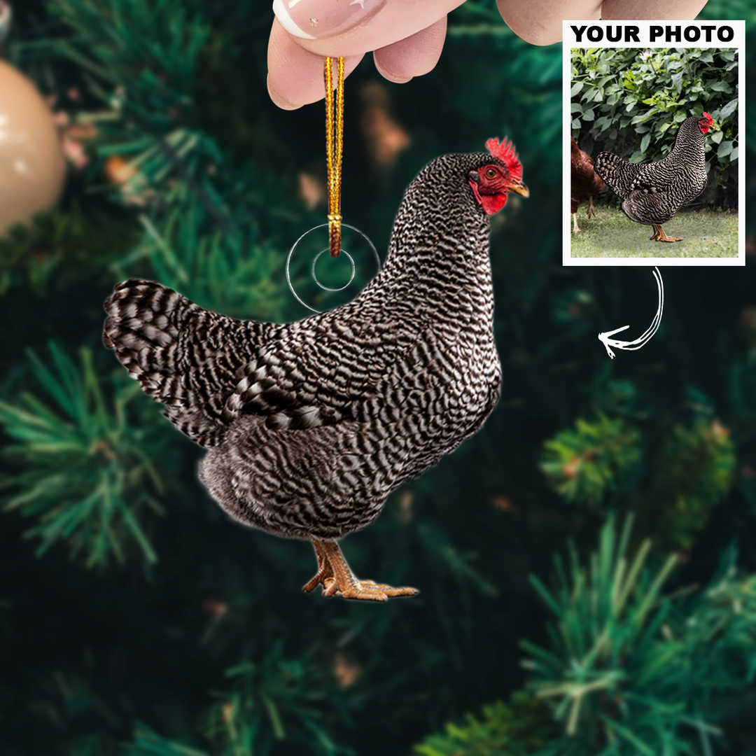 Customized Photo Ornament - Personalized Photo Mica Ornament - Christmas Gift For Chicken Lovers, Chicken Mom
