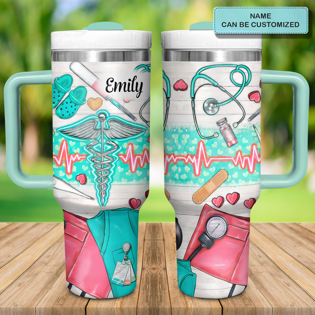 Nurse's Lifeline - Tumbler with Handle - NCU0TT025