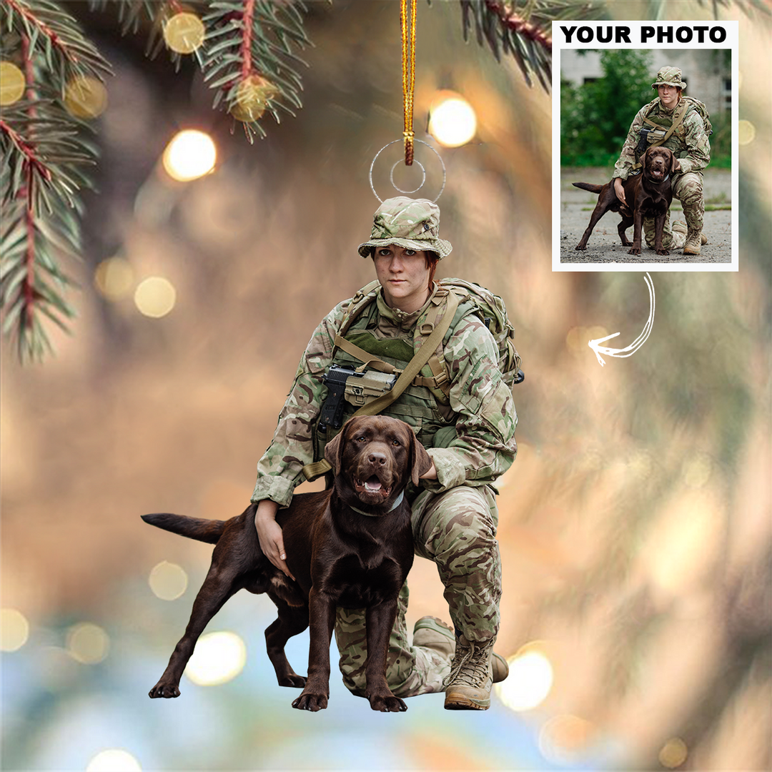 Personalized Photo Mica Ornament - Christmas, Birthday Gift For Family Member, Military - Customized Your Photo Ornament