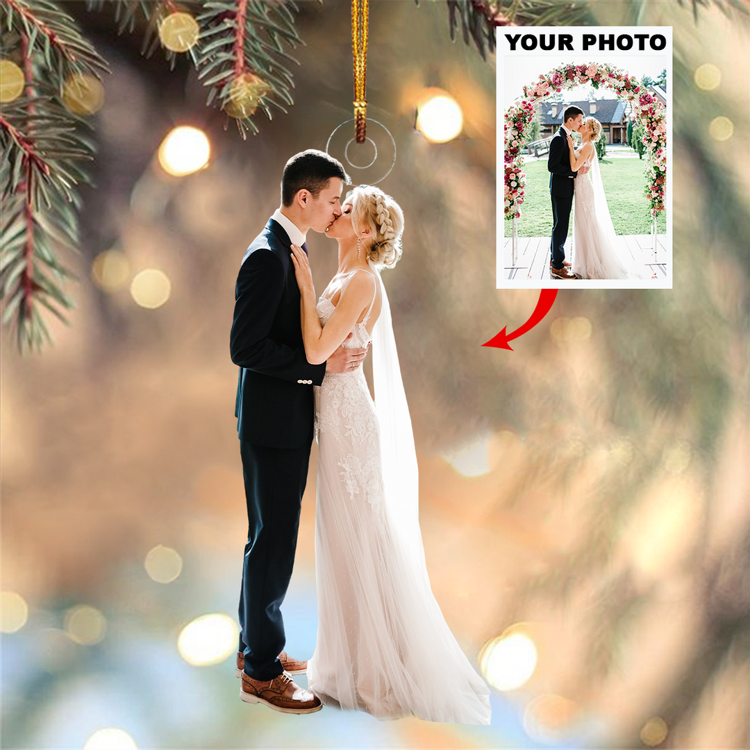 Customized Your Photo Ornament V36 - Personalized Photo Mica Ornament - Christmas Gift For Couple, Wife, Husband